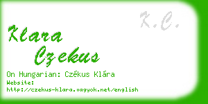klara czekus business card