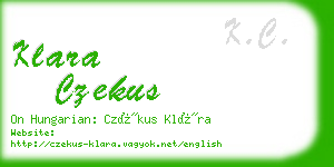 klara czekus business card